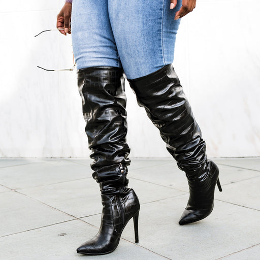 Madame X Thigh High Stiletto Boots - Les Blvdiers