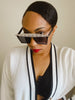 Oversized Rhinestone Embellished Shades - Les Blvdiers